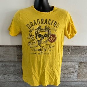 Angelo Litrico C&A Crafted Goods 1971 Dragracer Skull shirt size small